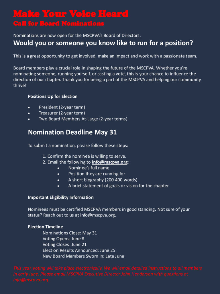 Call for Nominations